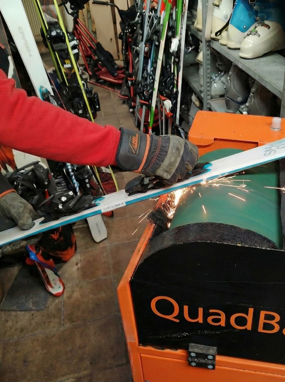 Travail sur les carres du ski